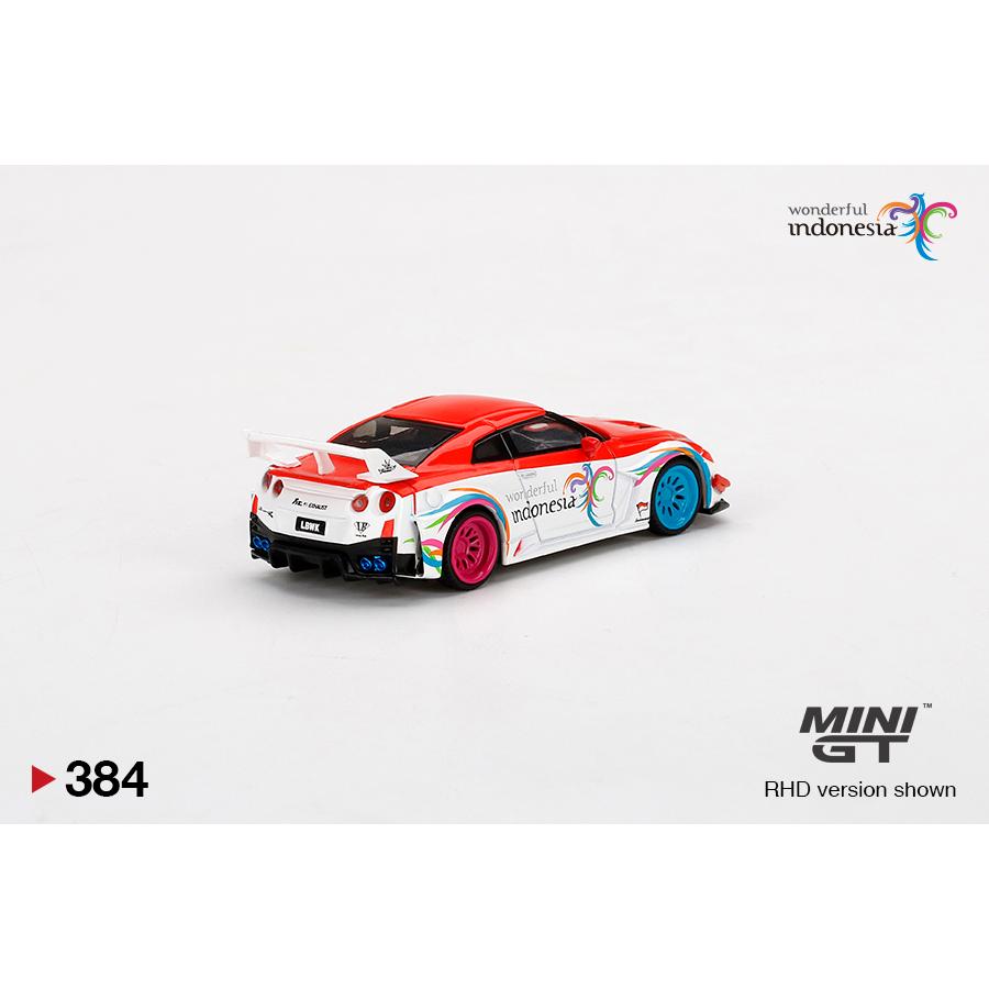 MINI GT 1/64 LB-Silhouette WORKS GT NISSAN 35GT-RR Ver.1 Maravilloso Indonesia / Embalaje blíster Exclusivo de Indonesia Blister
