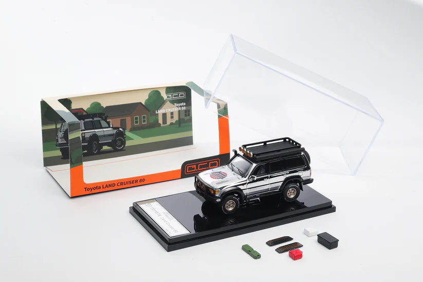 GCD 1/64 TOYOTA LAND CRUISER 80 SILVER CROMO