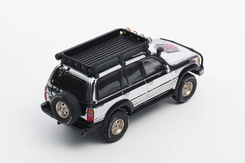 GCD 1/64 TOYOTA LAND CRUISER 80 SILVER CROMO
