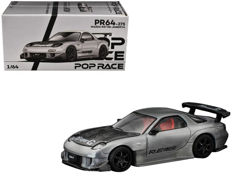 POP RACE MAZDA RX7 RE-AMEMIYA SILVER COVENCION DE JAPON 1/64