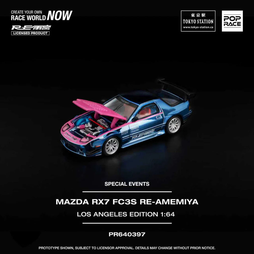 POP RACE 1/64-Mazda RX7 (FC3S) RE AMEMIYA RHD-EDICION LOS ANGELES