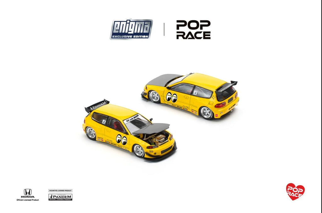 POP RACE Pandem Civic EG6 Mooneyes Enigma Edición Especial Pop Race 1/64