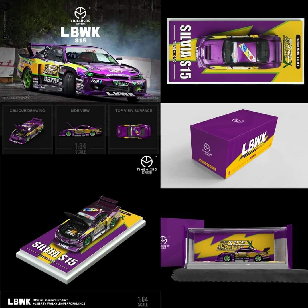 1/64 - Nissan LBWK S15 Purple Lightning - Time Micro
