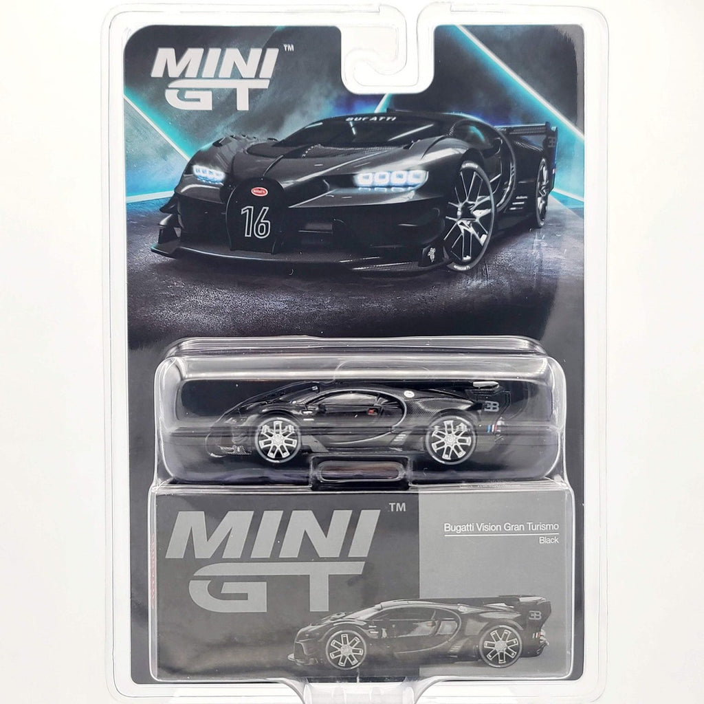 Mini GT 1:64 Bugatti Vision Gran Turismo – Negro – Exclusivos de Mijo Blister