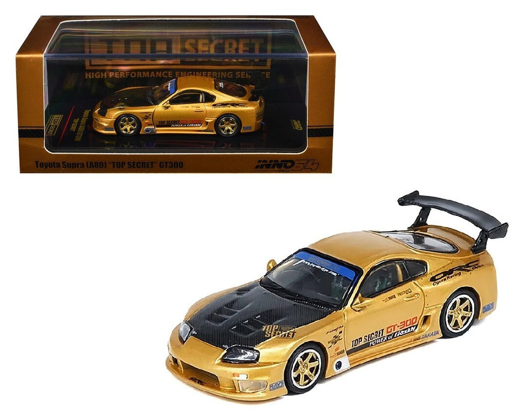 nno64 1:64 Toyota Supra (A80) GT300 "Top Secret" Gold Metallic IN64-A80TS-GOLD