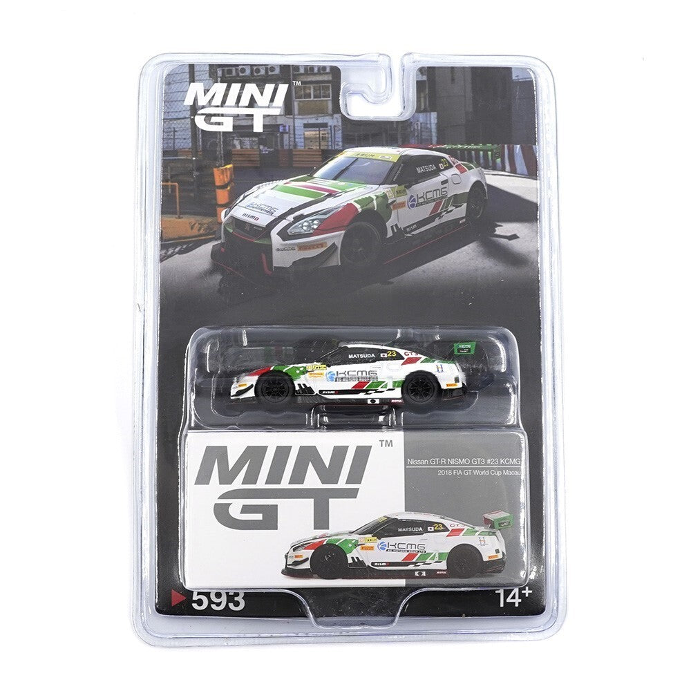 Mini GT 1:64 Nissan GT-R NISMO GT3 #23 KCMG Copa del Mundo FIA GT 2018 Macao Blister