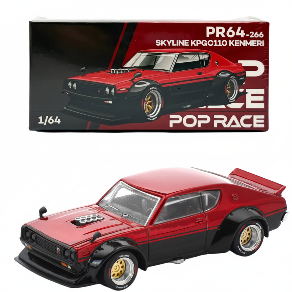 POP RACE 1/64 SKYLINE KPGC110 KENMERI