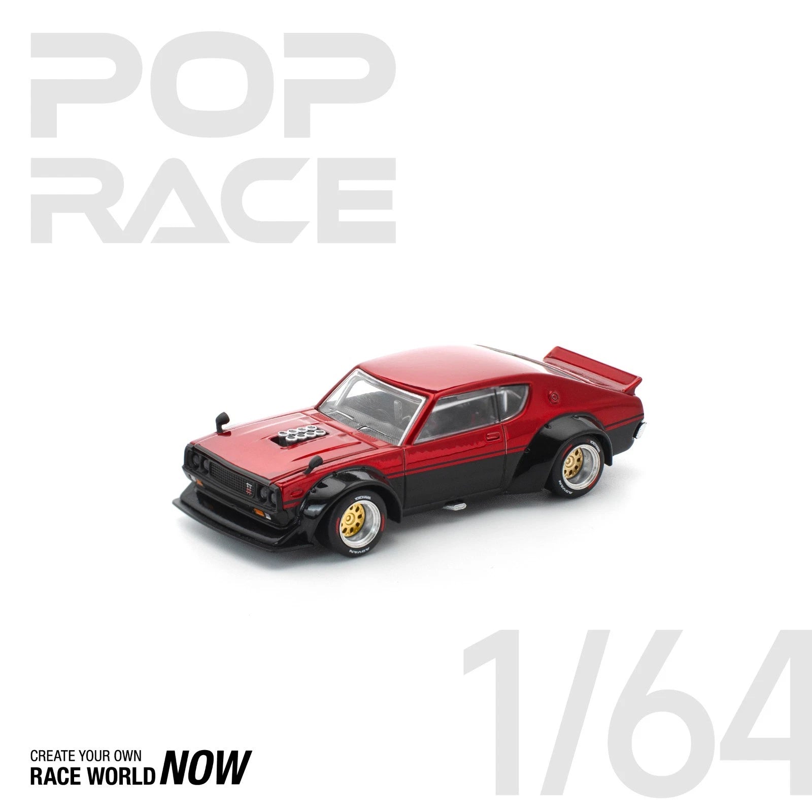 POP RACE 1/64 SKYLINE KPGC110 KENMERI