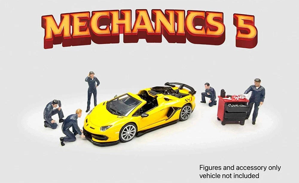 Figuras American Diorama 1:64, Set de MECANICOS – Exclusivas de MiJo