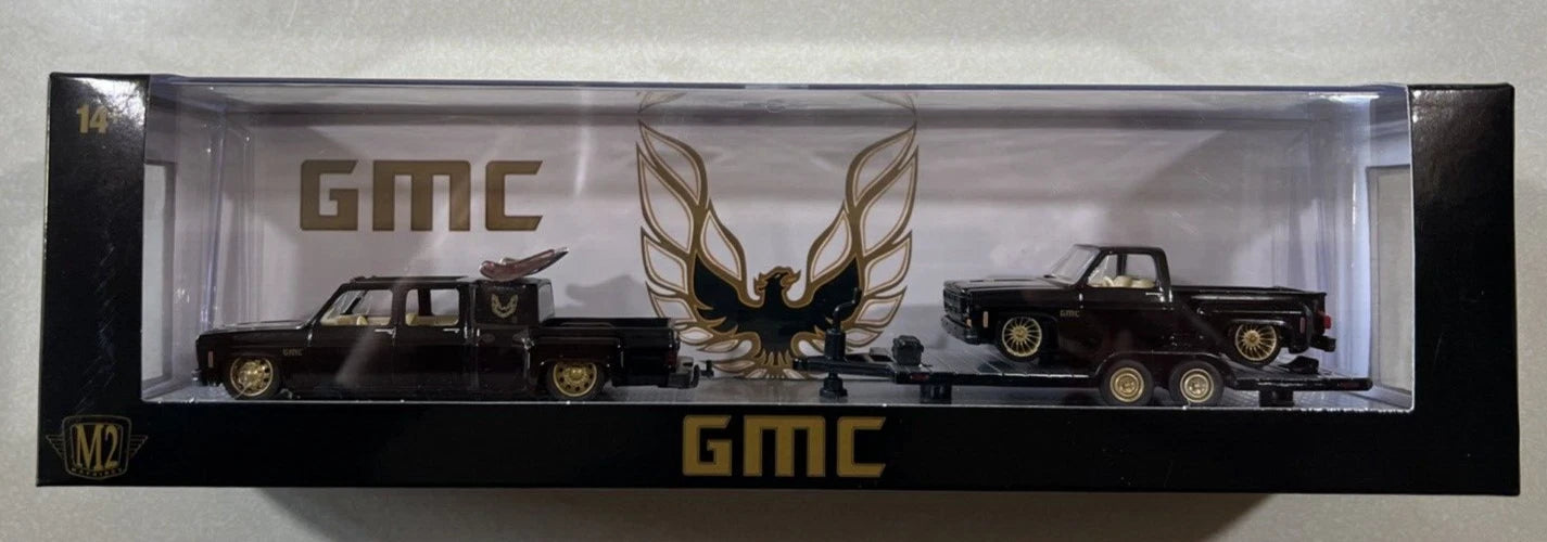 M2 Machines Auto Haulers GMC 1976 GMC Sierra 3500 / Grande 15 Custom Black R81