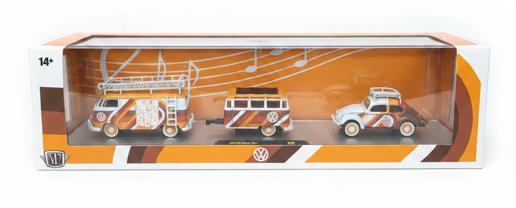 M2 1/64 Remoque M2 1960 VW entrega y 1953 VW escarabajo R90