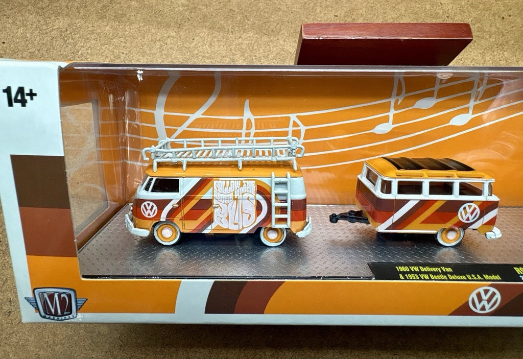 M2 1/64 Remoque M2 1960 VW entrega y 1953 VW escarabajo R90