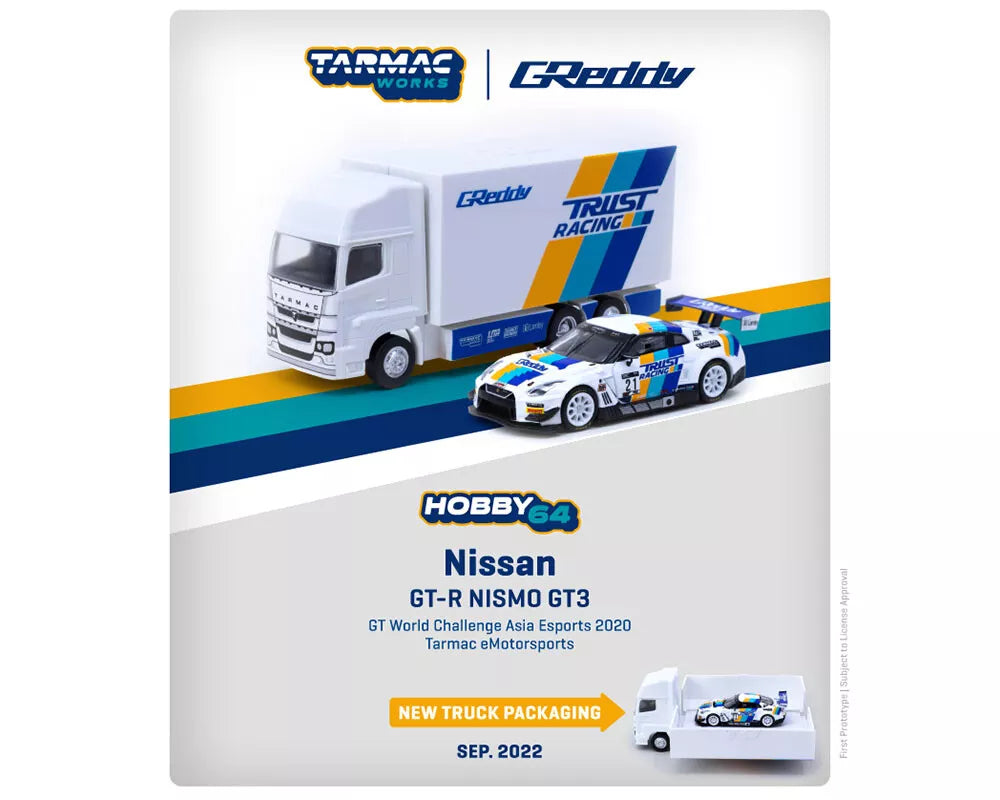 Tarmac Works - Nissan GT-R NISMO GT3 GReddy + Transporter
