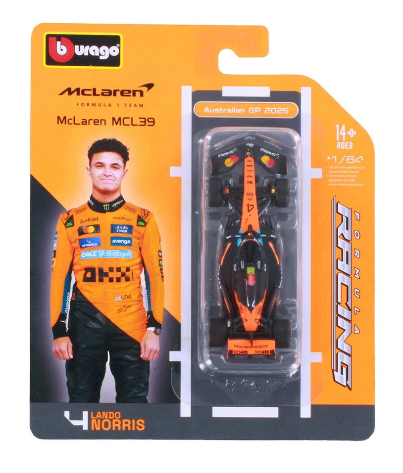 BURAGO 1/64 MCLAREN MCL39 FORMULA 1 TEAM LANDO NORRIS #4