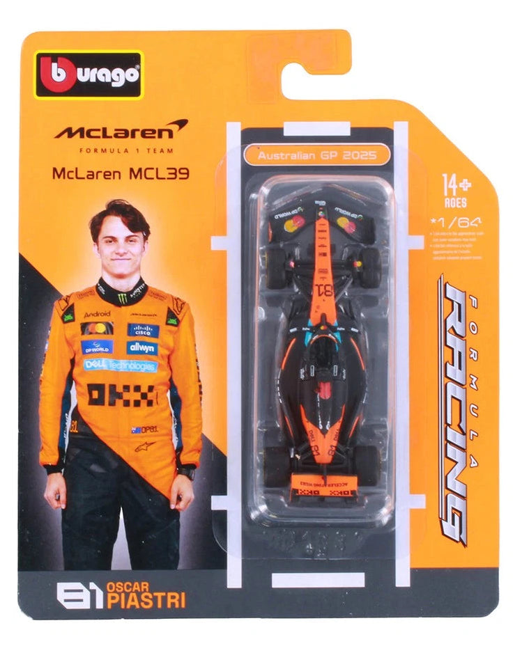 BURAGO 1/64 MCLAREN MCL39 FORMULA 1 TEAM OSCAR PIASTRI #81