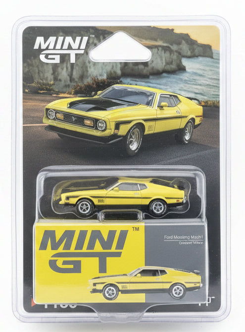Mini GT 1:64 Ford Mustang Mach1 – Amarillo Grabber(PRESENTACIÓN EN BLISTER)