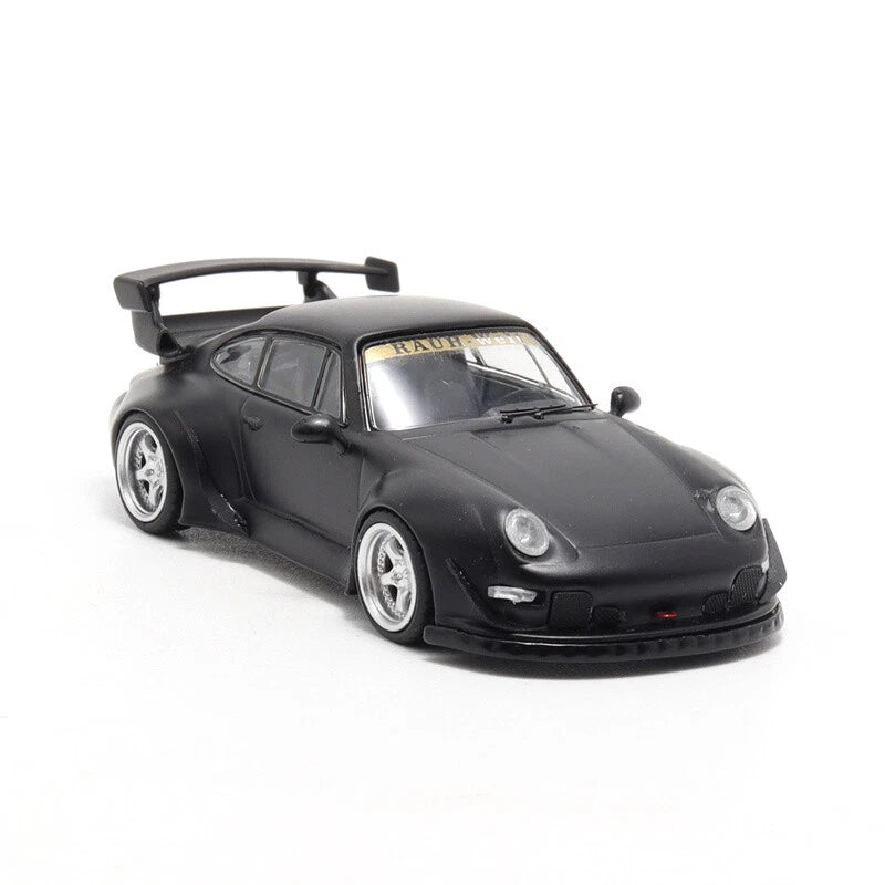 DECODE PORSCHE  RWB 993 NEGRO LLANTAS PLATEADAS