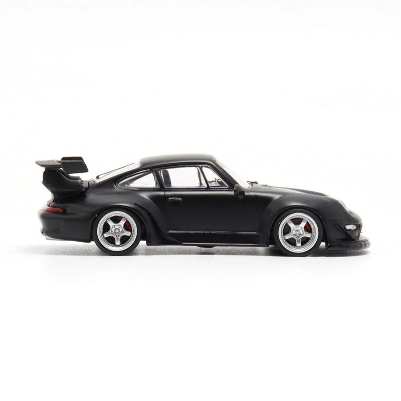 DECODE PORSCHE  RWB 993 NEGRO LLANTAS PLATEADAS