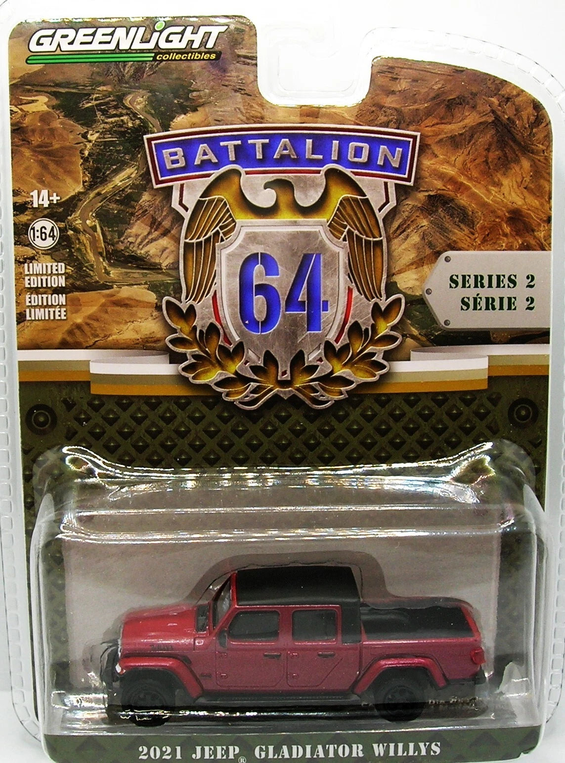 Greenlight 1/64 Batallón 64 - Serie 2 - Jeep Gladiator Willys 2021