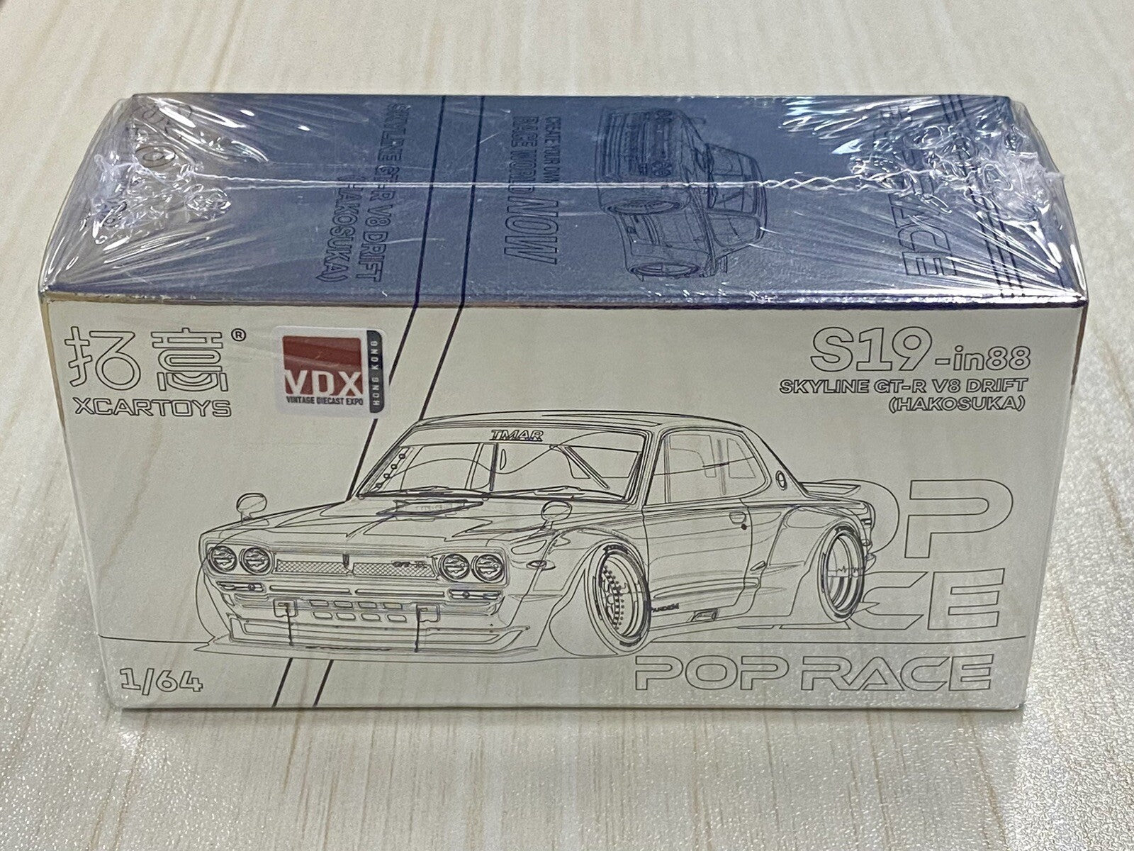POPRACE XCARTOYS HONGKONG EXCLUSIVE VDX S19-IN88 SKYLINE GTR V8 DRIFT (HAKOSUKA)