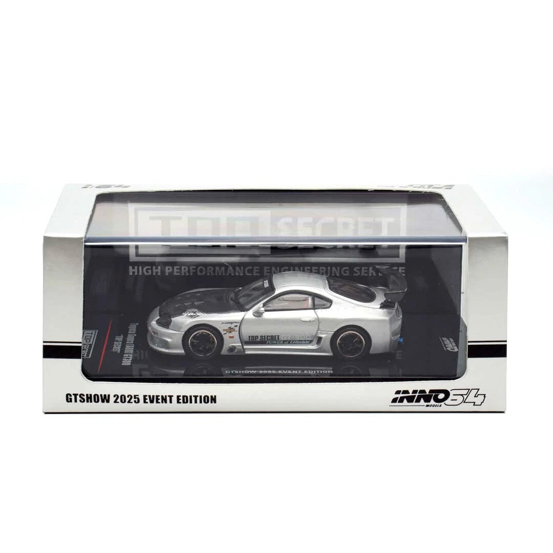 INNO64 TOYOTA SUPRA A80 TOP SECRET GT300 SILVER GTSHOW 2025 EVENT EDITION