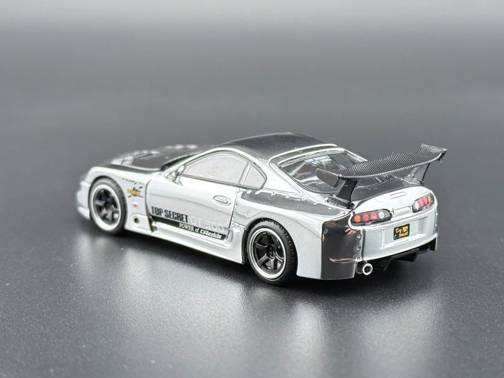 Pop Race Top Secret GT300 Supra Silver Chrome PR640325 1/64