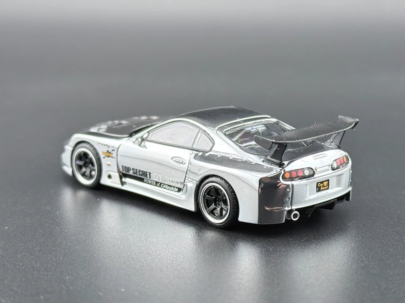 Pop Race Top Secret GT300 Supra Silver Chrome PR640325 1/64
