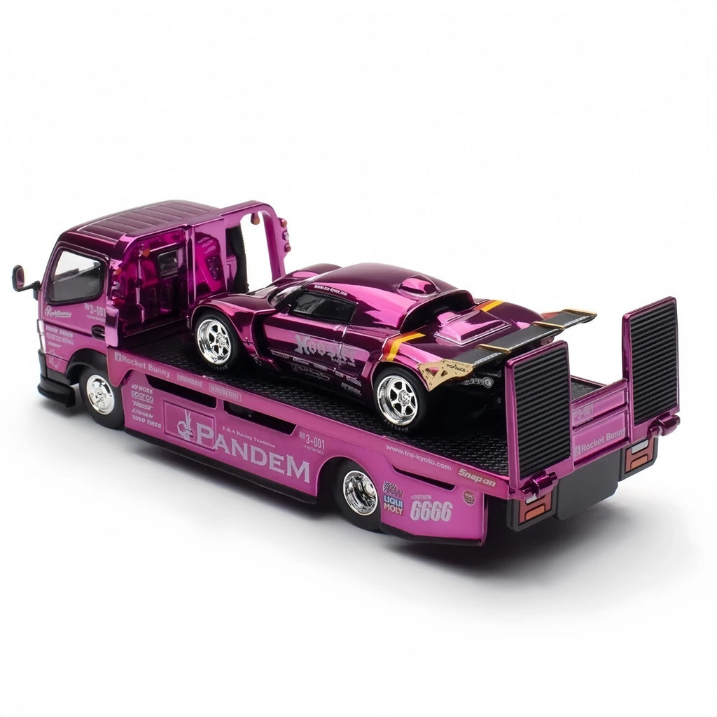 Pop Race 1:64 Pandem Lotus Elise y camión Chrome Purple Rocket Bunny Set HEC 2026