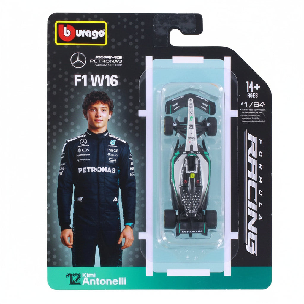 BURAGO 1/64 MERCEDES-AMG F1 W16 2025 KIMI ANTONELLI #12