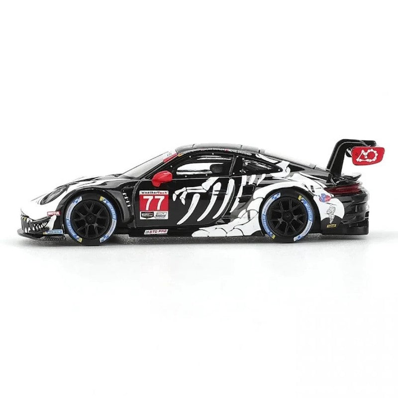 Mini GT 1:64 #1143 Porsche 911 GT3 R #77 AO Racing 2025 IMSA Petit Le Mans Rexy