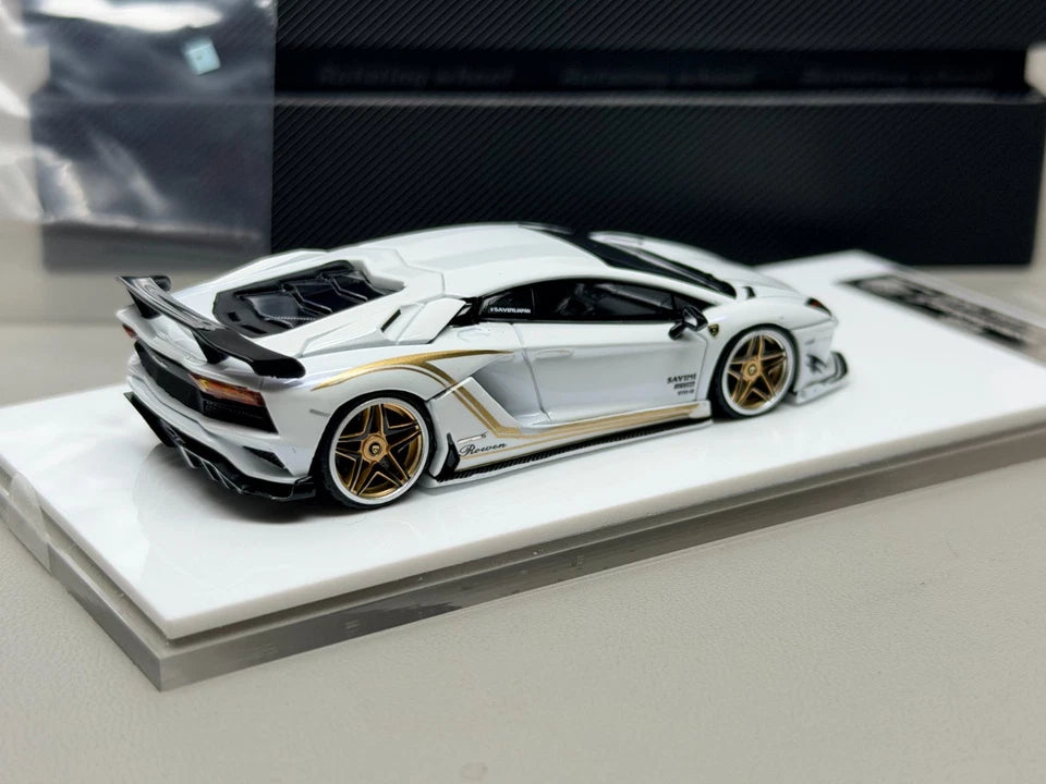 ROTATING WHEEL 1/64 LAMBORGHINI AVENTADOR ROWEN BLANCO